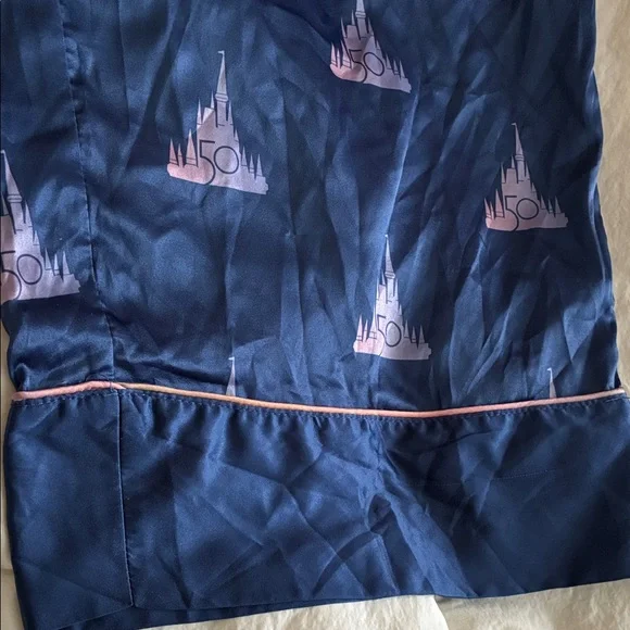 Disney 50th Anniversary PJ Bottoms with Pink Castle Print - Picture 4 of 6